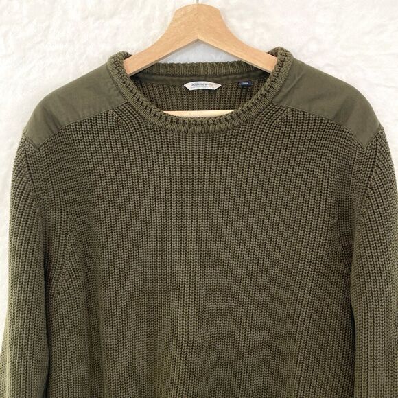 True Measure Of A Man Mens Sweater XL Military Utility Cotton Green - Picture 2 of 7